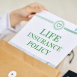 Agent with contract of life insurance policy